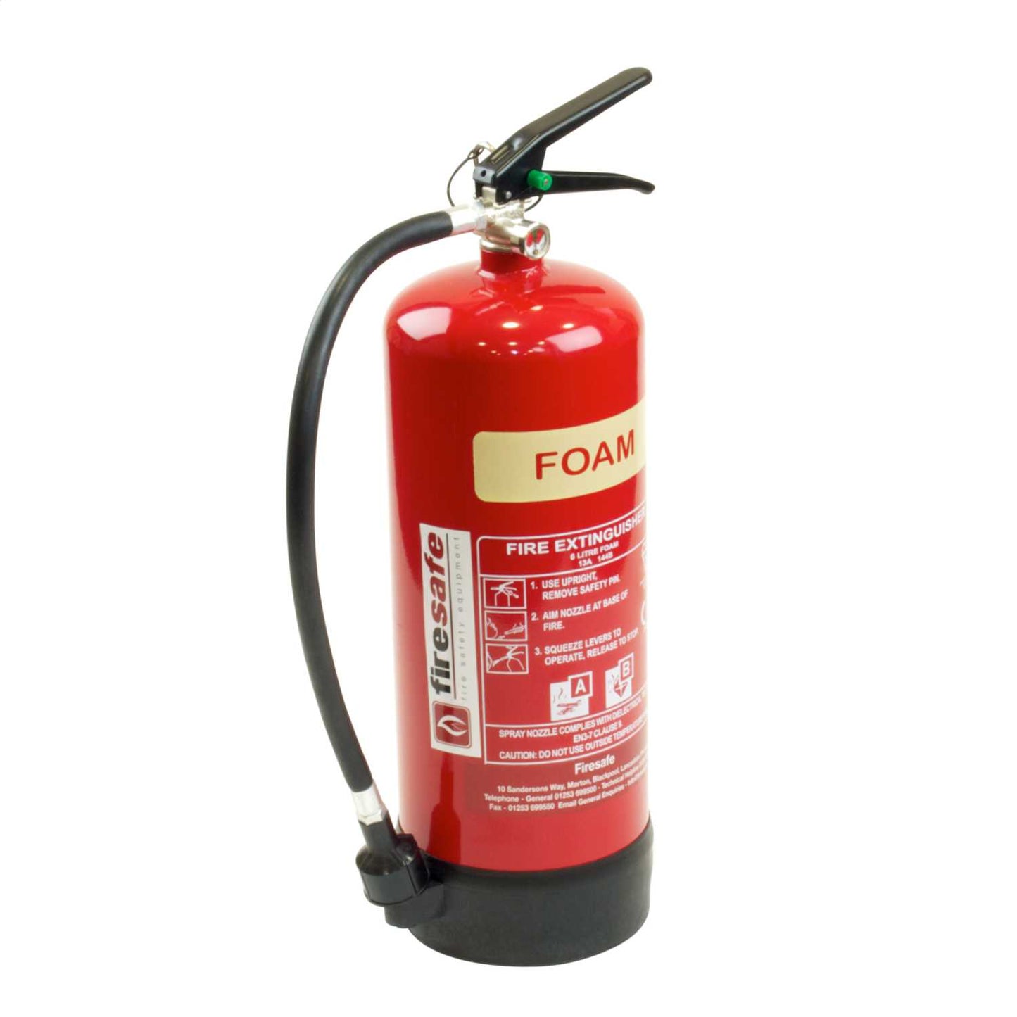 Firesafe 6 Litre Afff Foam Fire Extinguisher Rating 13A / 144B