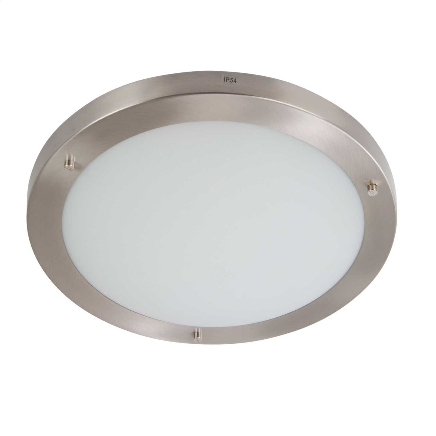 Firstlight Rondo ES/E27 Flush Ceiling Light Brushed Steel