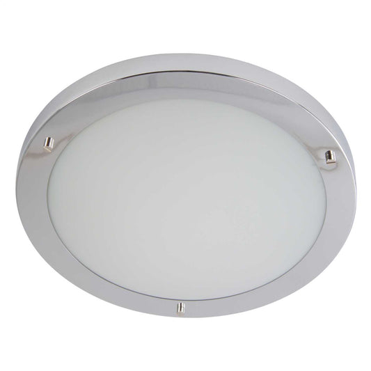 Firstlight Rondo ES/E27 Flush Ceiling Light Chrome