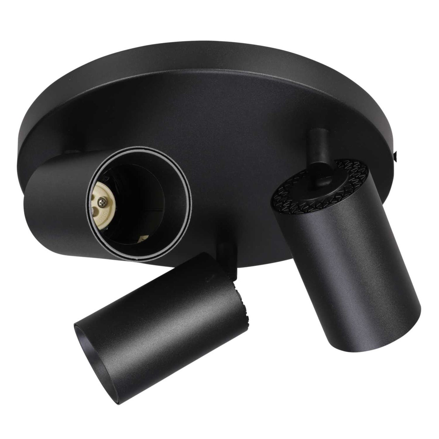 Firstlight Max GU10 3 Light Flush Ceiling Fitting Black