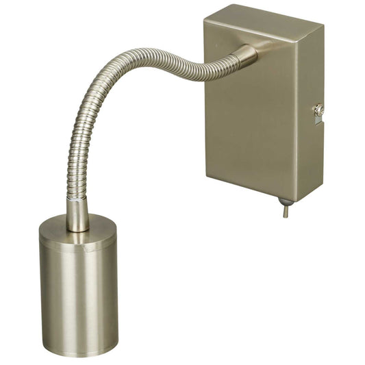 Firstlight Orion 4W LED Flexi Switched Wall Light Brushed Steel 3000K