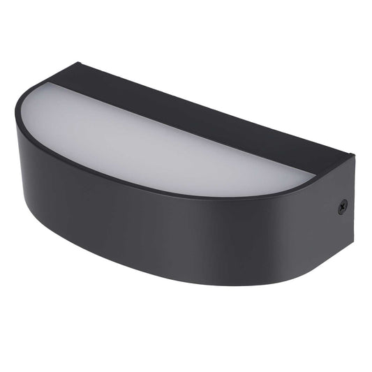 Firstlight Texas 8W LED Round Resin Wall Light Graphite 3000K