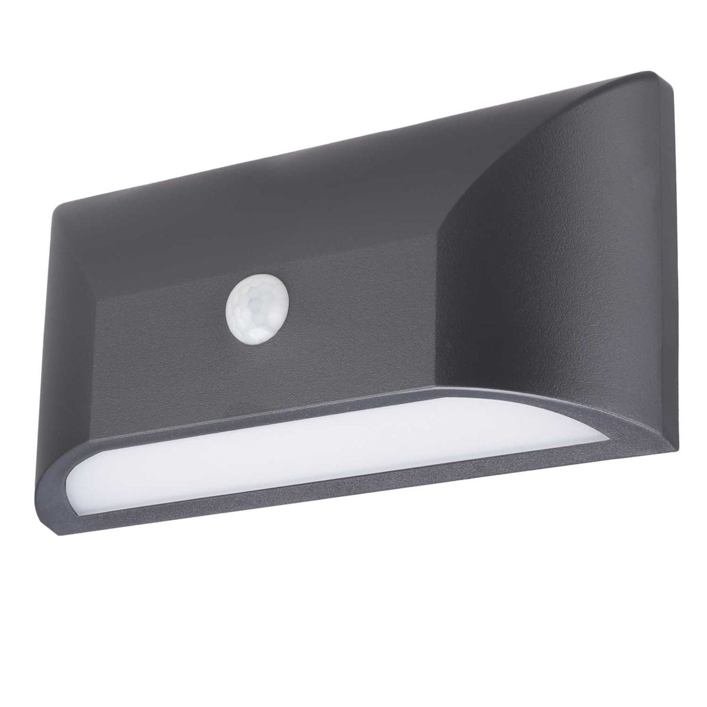 Firstlight Mission 6W LED Resin Wall Light with PIR Graphite 3000K