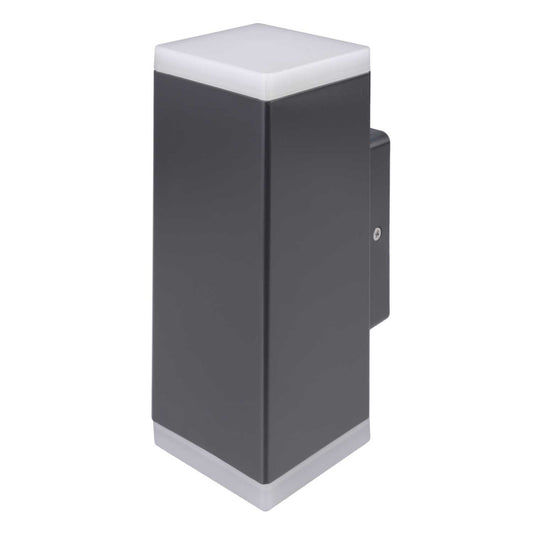 Firstlight Kuga 8W LED Resin Square Up / Down Wall Light Graphite 4000K