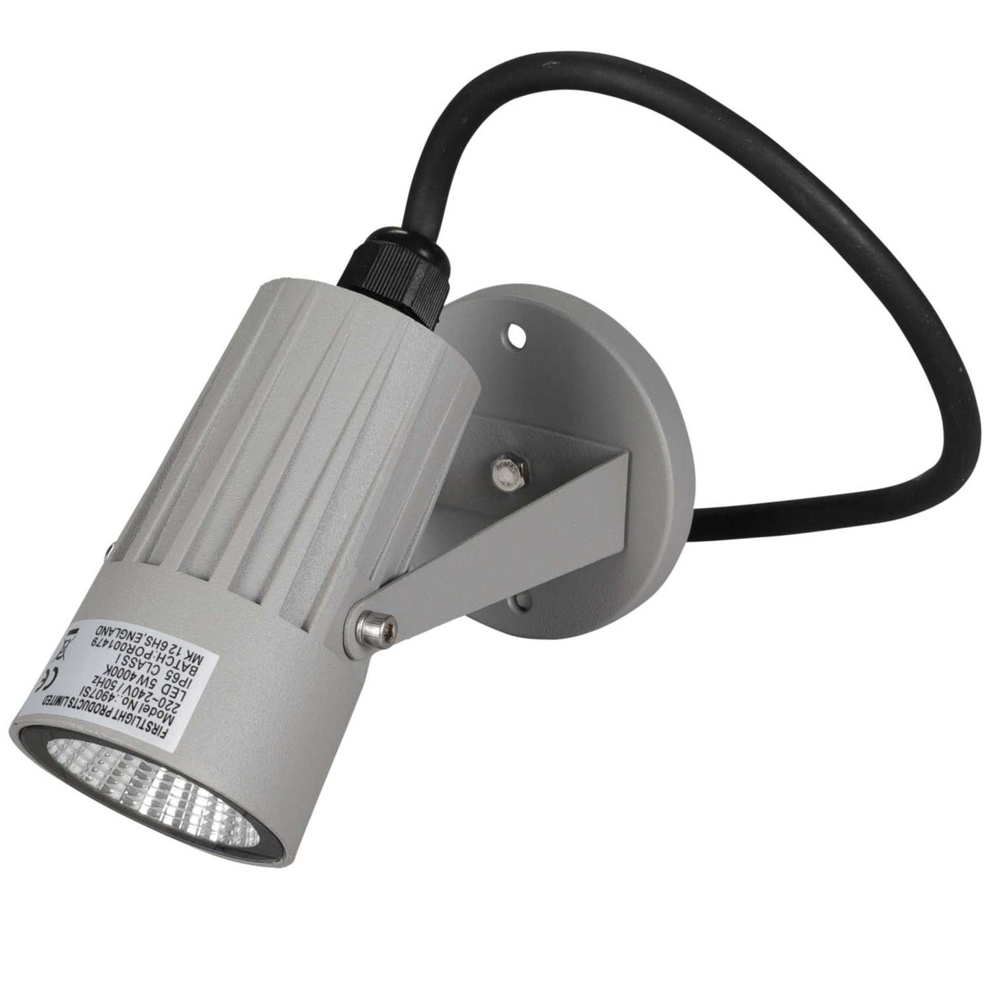 Firstlight 5W LED Wall and Spike Spot Silver 4000K