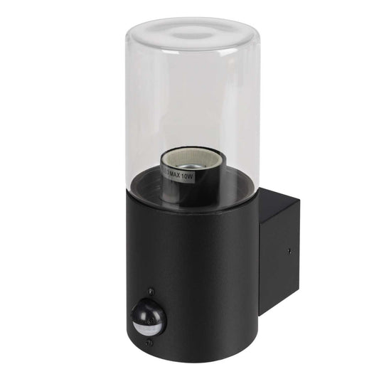 Firstlight Manor ES/E27 Wall Light with PIR Black IP44