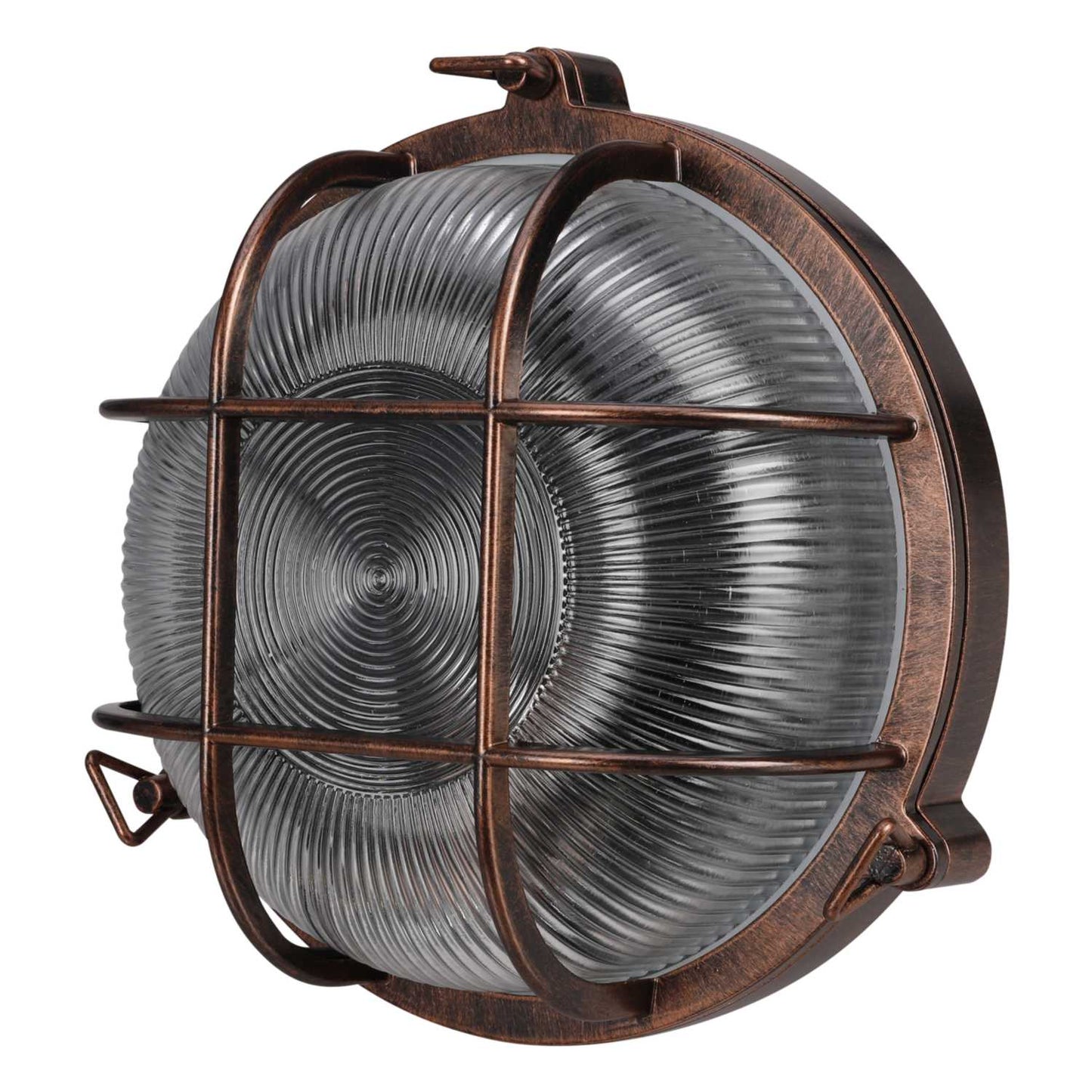 Firstlight Turin ES/E27 Round Bulkhead Light Antique Copper