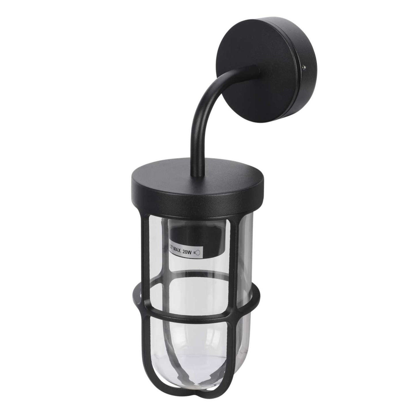 Firstlight Bowen ES/E27 Wall Light Black IP65