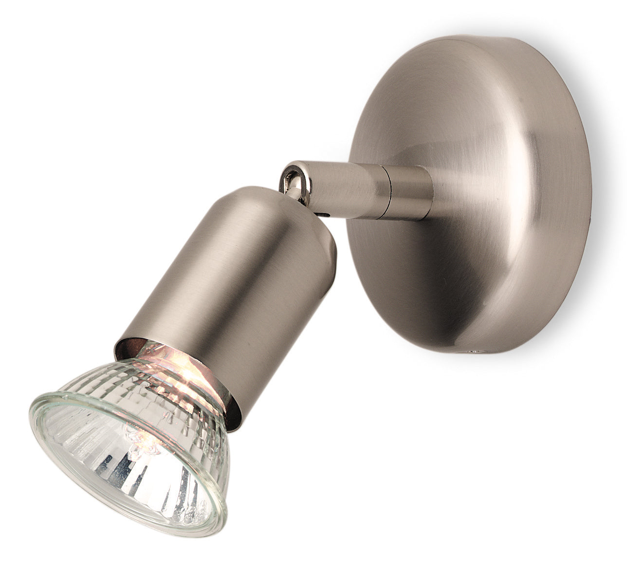 Firstlight Runner Single Spot Light Brushed Steel