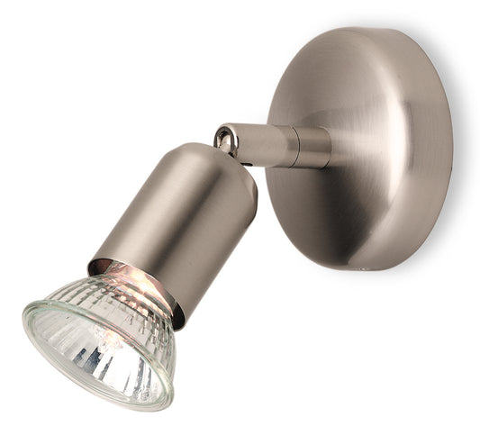 Firstlight Runner Single Spot Light Brushed Steel