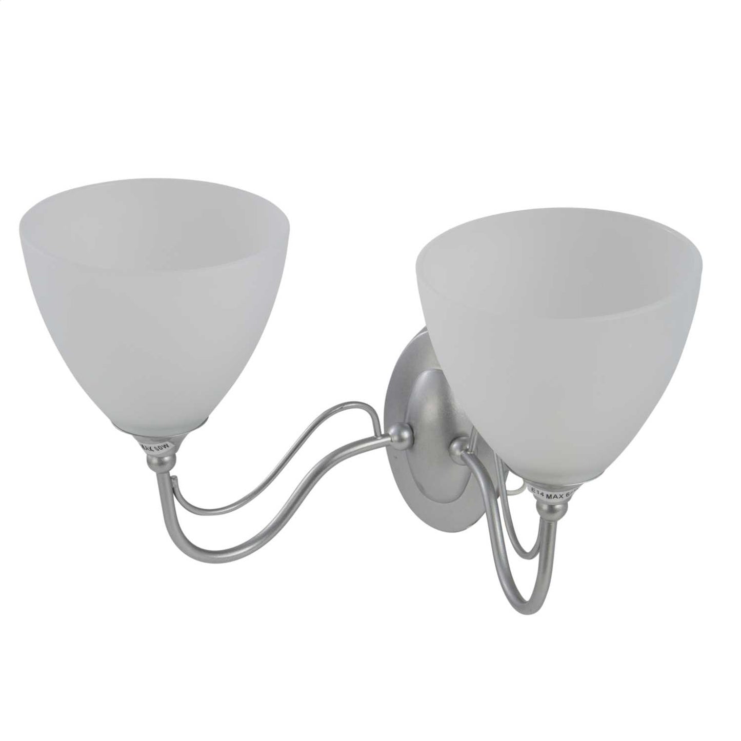 Firstlight Santana Double Wall Lights Satin Steel
