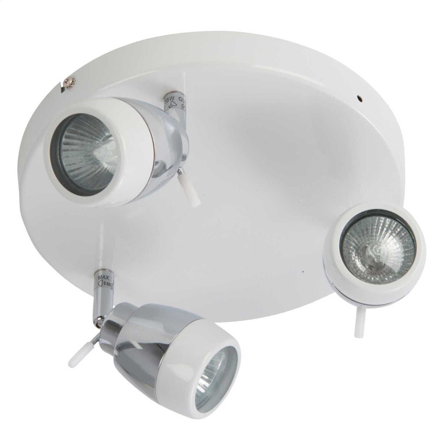 Firstlight Marine 3 Light Flush White and Chrome