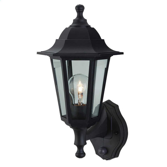 Firstlight Malmo 6 Panel Outdoor PIR Lantern Black