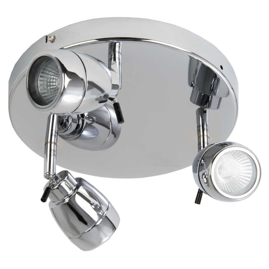Firstlight Marine 3 Flush Ceiling Bathroom Spot Light Chrome