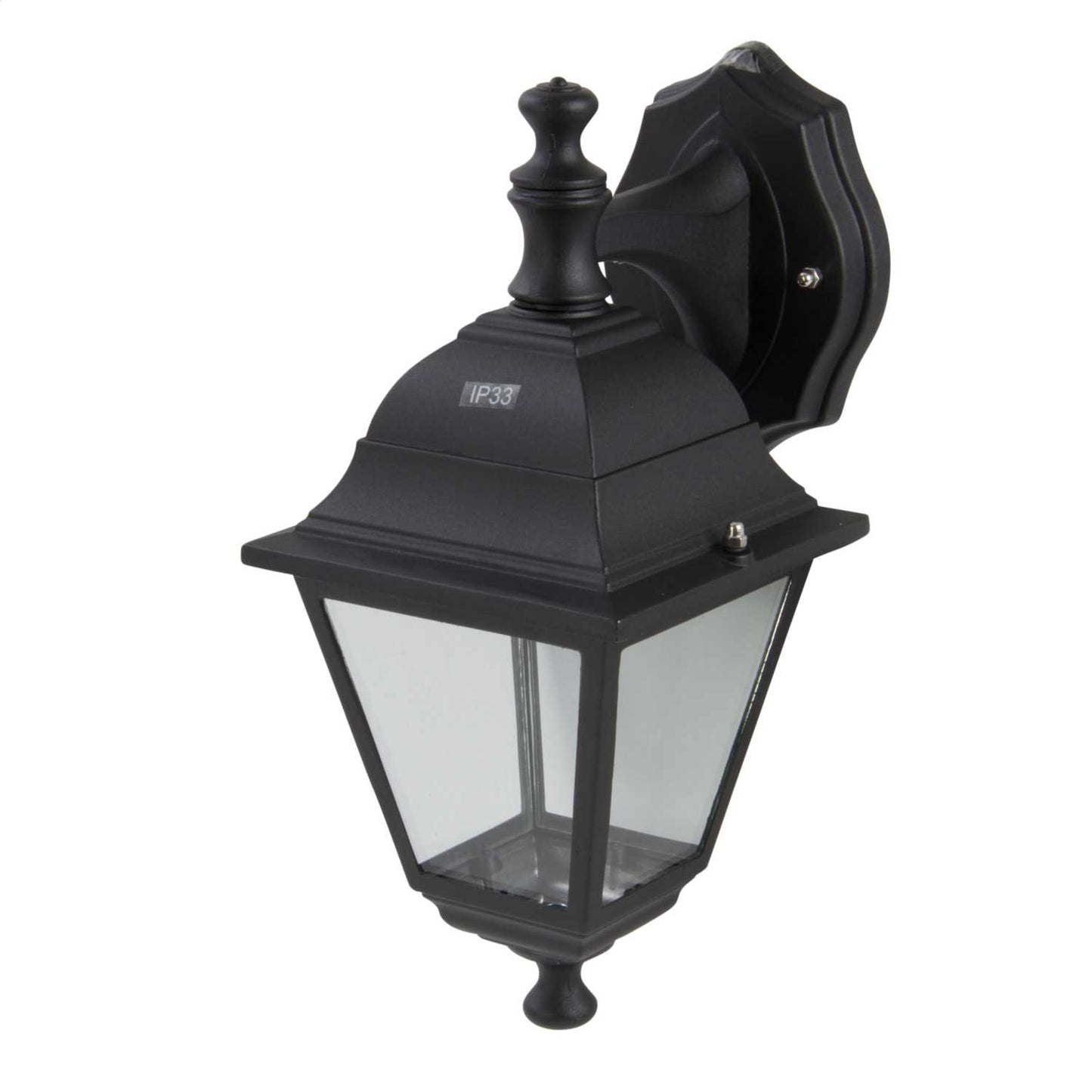 Firstlight 4 Panel 230V ES GLS Downlight Outdoor Lantern Black