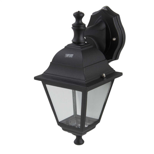 Firstlight 4 Panel 230V ES GLS Downlight Outdoor Lantern Black