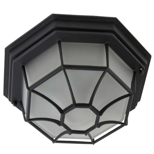 Firstlight 6 Panel 230V ES GLS Flush Outdoor Lantern Black