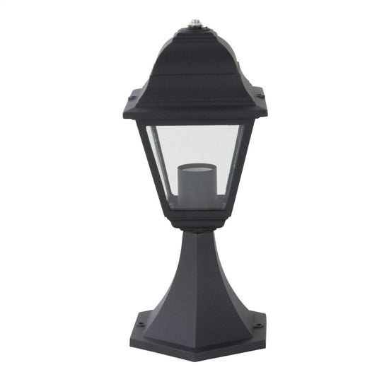 Firstlight 4 Pillar Outdoor Post Lantern Black