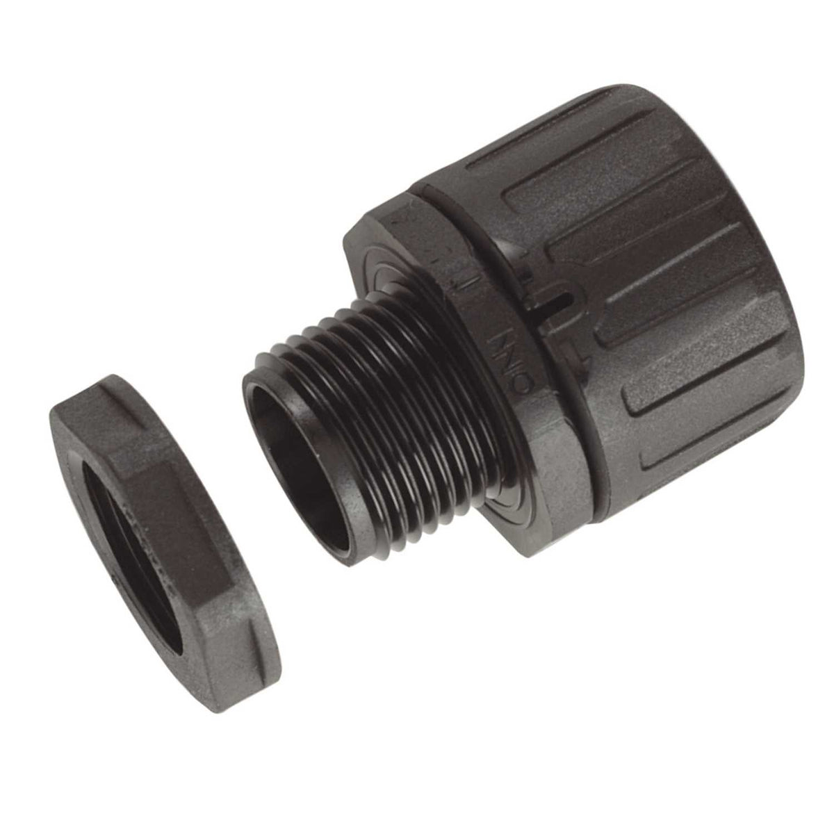 FPA20-M20B 20mm Straight Male Gland Black (Sold in 1's)
