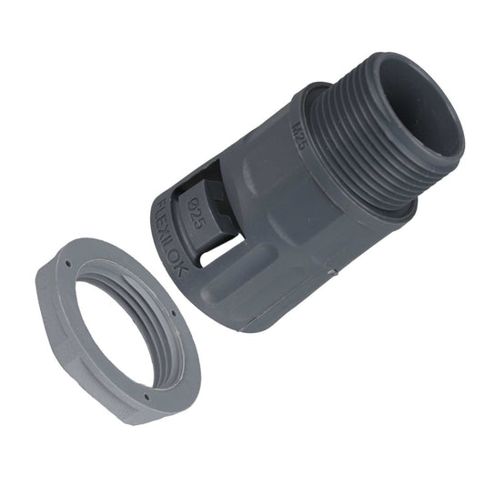 Flexicon FPPFLK-CP25G 25mm IP66 Polyprop Gland and Locknut Grey (Pack of 10)