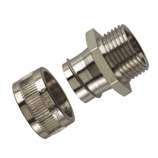 FU Range 16mm Fixed Male Gland for Flexible Conduit (Sold in 1's)