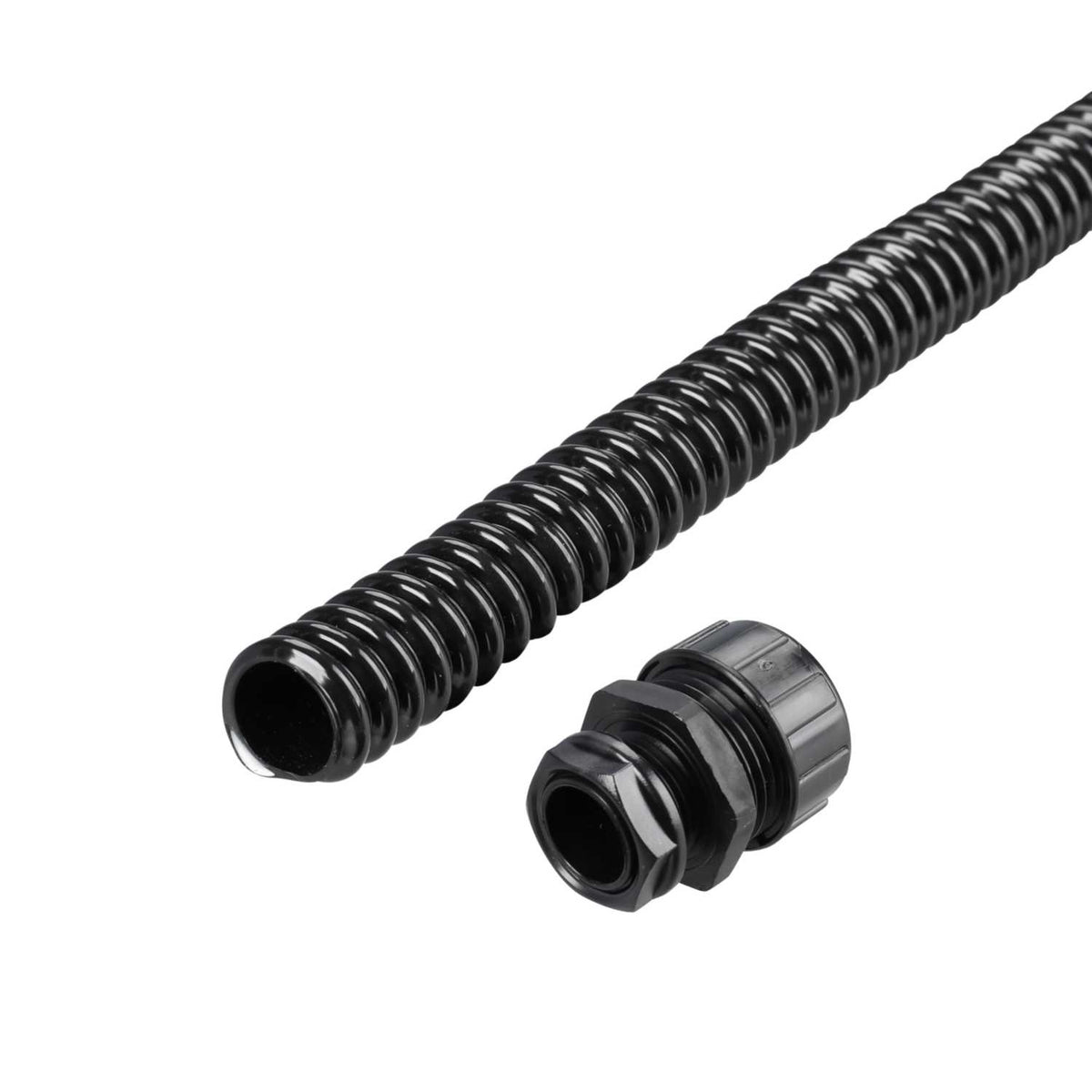 Atkore Koreflex 16mm Spiral Re-Inforced Flexible Conduit Pack Black (10m Reel and 10 Glands)