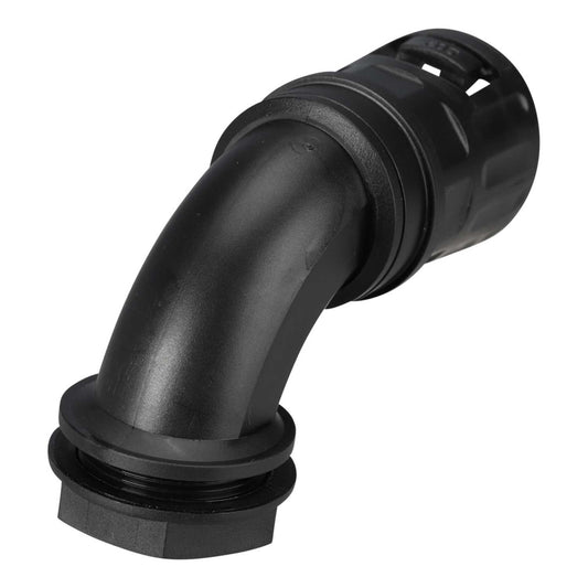 32mm Male 90° Bend Gland - Nylon (Sold in 1's)