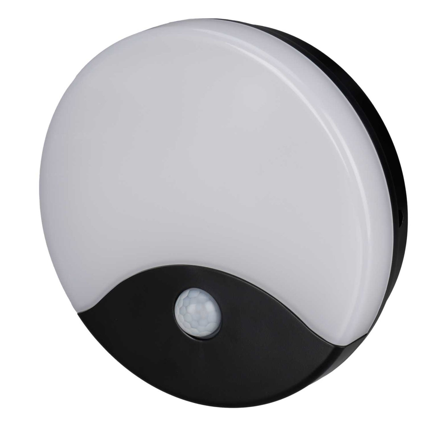 Forum Turus 15W LED Tri-Colour Round Bulkhead with PIR Black