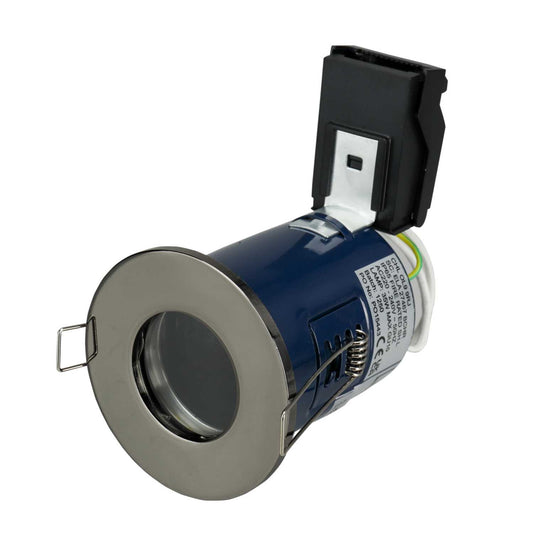 Forum Yate GU10 Fire Rated Downlight IP65 Black Chrome
