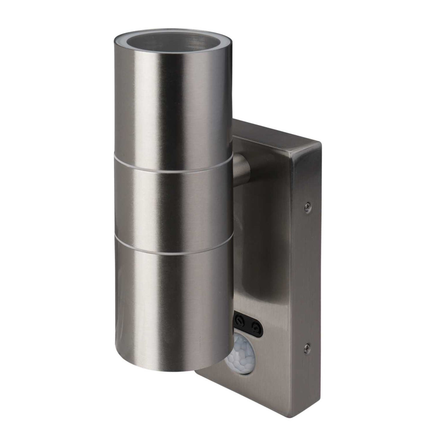 Forum Leto 2 GU10 Up / Down Wall Light with PIR Stainless Steel IP65