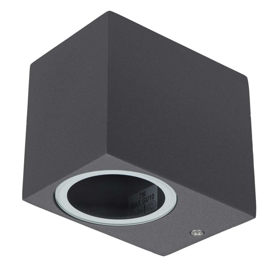 Forum Fleet GU10 Square Down Wall Light Anthracite