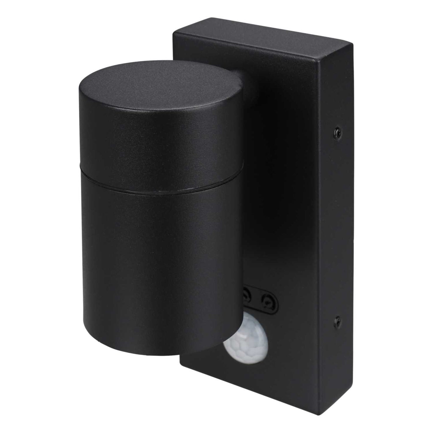 Forum Leto GU10 Down Wall Light with PIR Black IP65