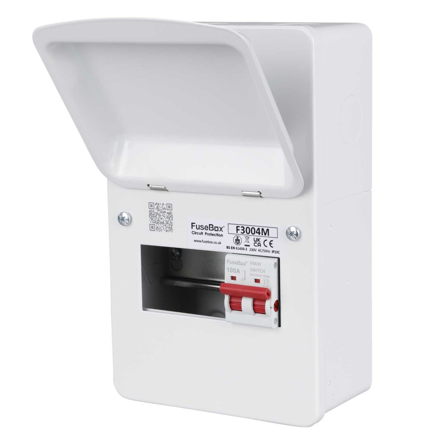 Fusebox 4 Way Consumer Unit with 100A Main Switch