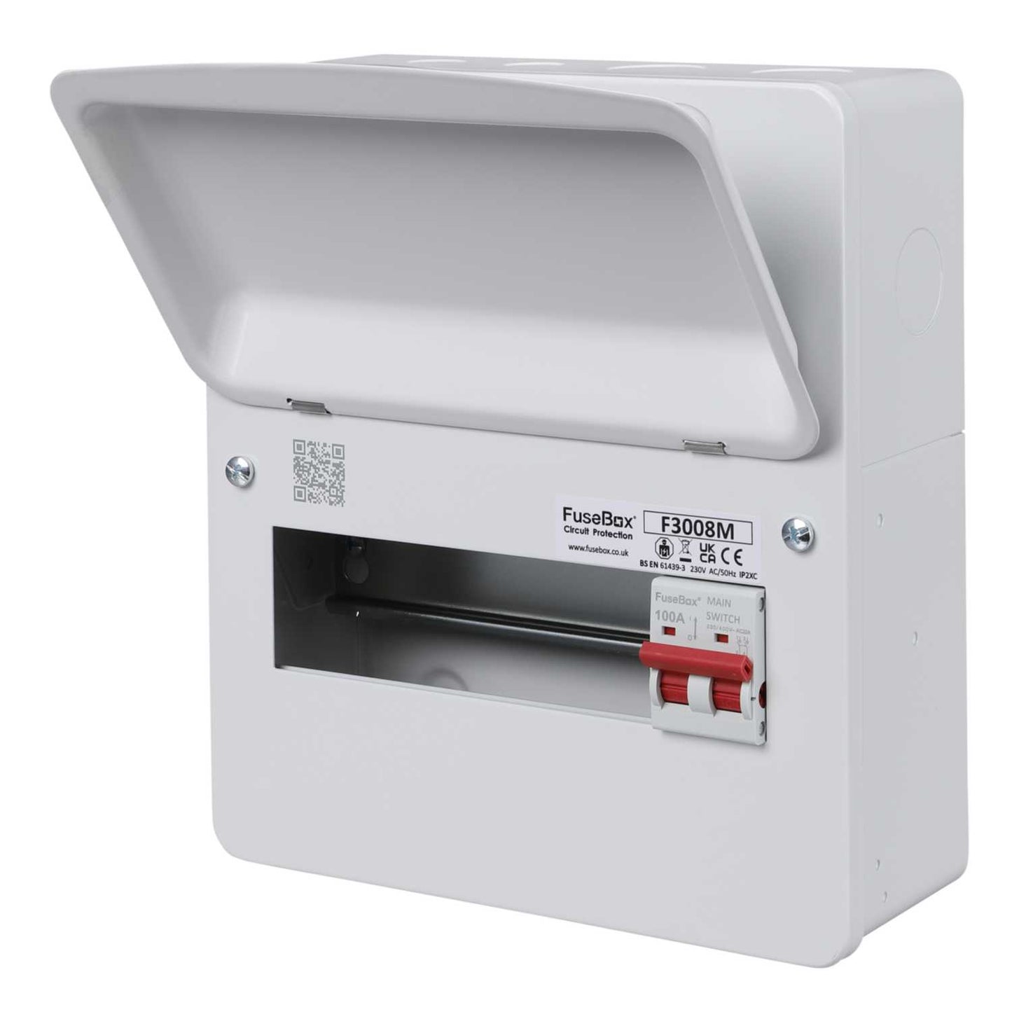 Fusebox 8 Way Consumer Unit with 100A Main Switch