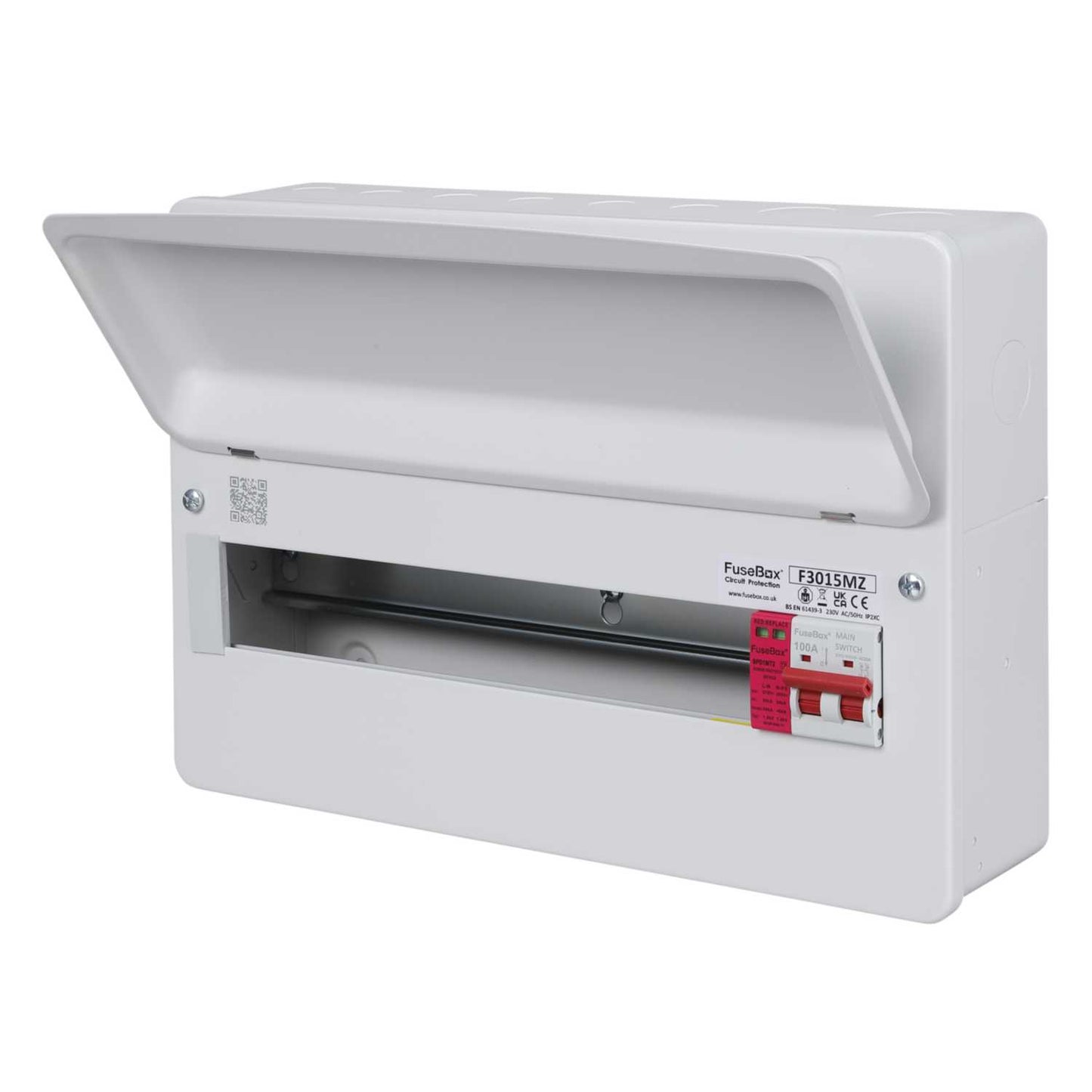 Fusebox 15 Way Consumer Unit with 100A Main Switch and Type 2 SPD
