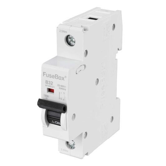 Fusebox 32A Single Pole 6kA B Curve MCB