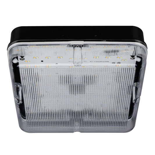 Fusion Quad 16W LED Tri-Colour Square Bulkhead Black / Prismatic