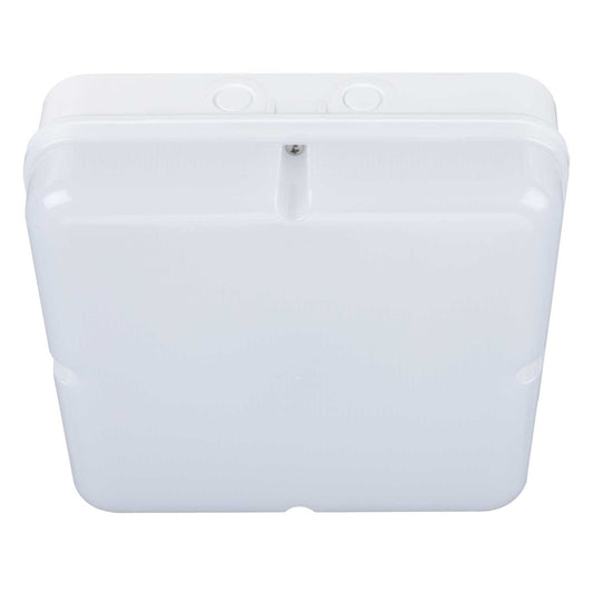 Fusion Quad 16W LED Tri-Colour Emergency Square Bulkhead White / Opal