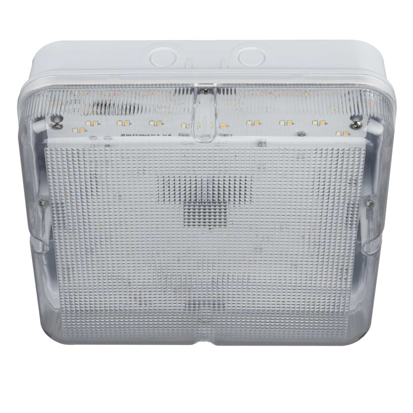 Fusion Quad 16W LED Tri-Colour Square Bulkhead White / Prismatic