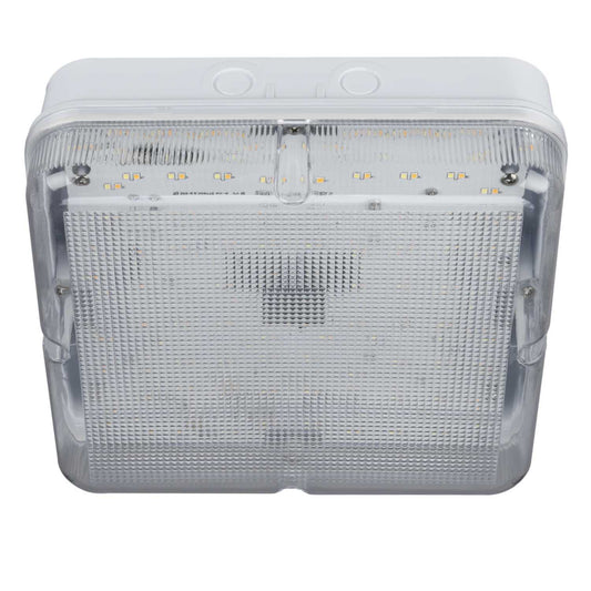 Fusion Quad 16W LED Tri-Colour Square Bulkhead White / Prismatic
