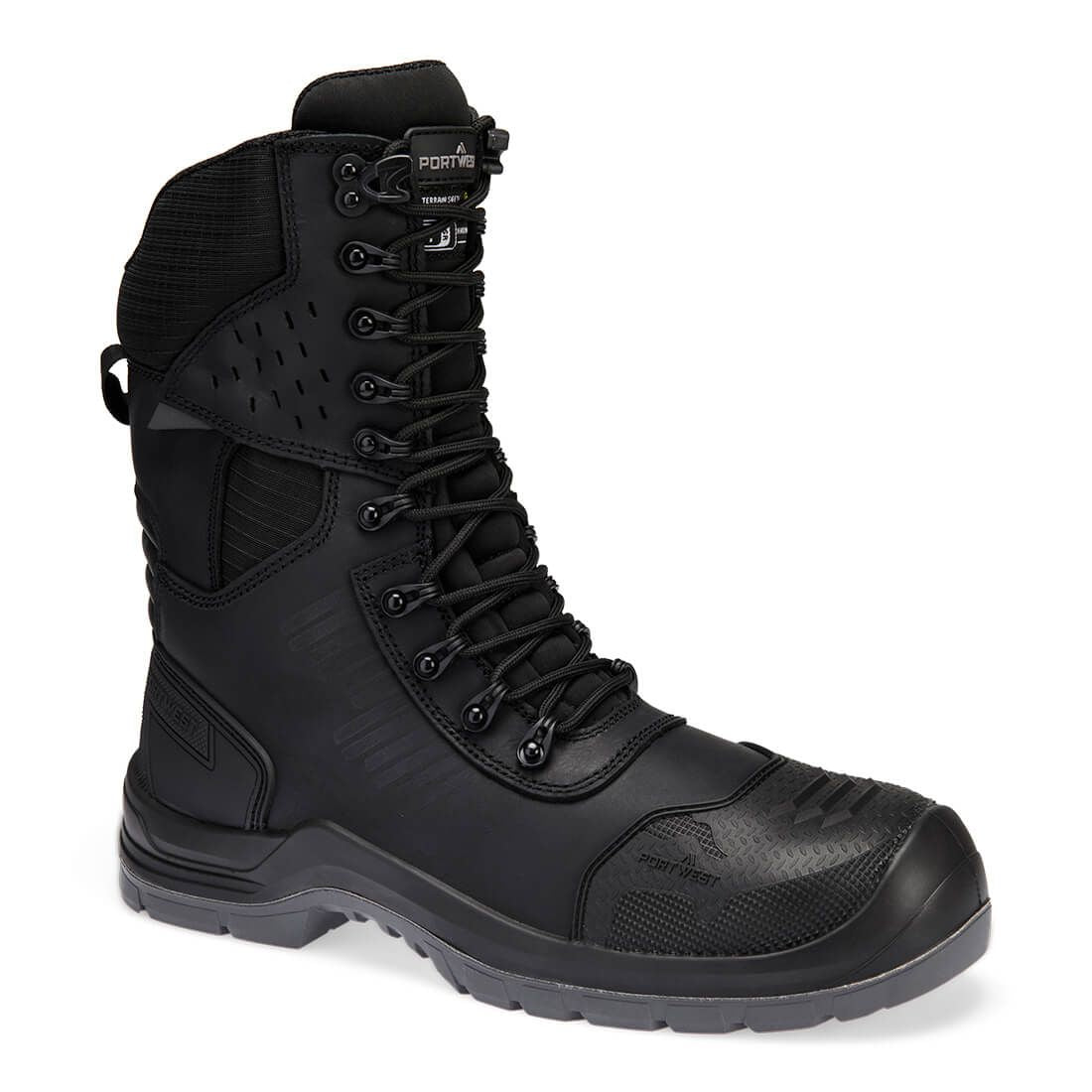 Composite Leather High Boot S7L ESD HRO LG FO SC CI SR, 37, R, Black