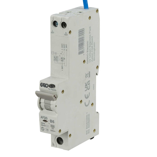 Garo 6A Double Pole 1 Module B Curve 6kA 30mA Type A Afdd Combined Rcbo