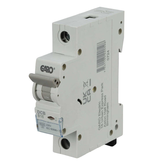 Garo 16A Single Pole 6kA B Curve MCB