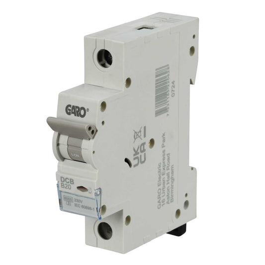 Garo 20A Single Pole 6kA B Curve MCB