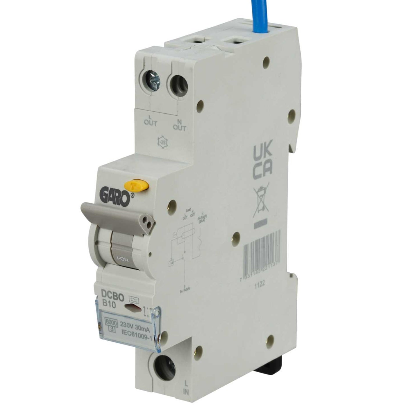 Garo 10A Double Pole 1 Module B Curve 6kA 30mA Compact Type A Rcbo