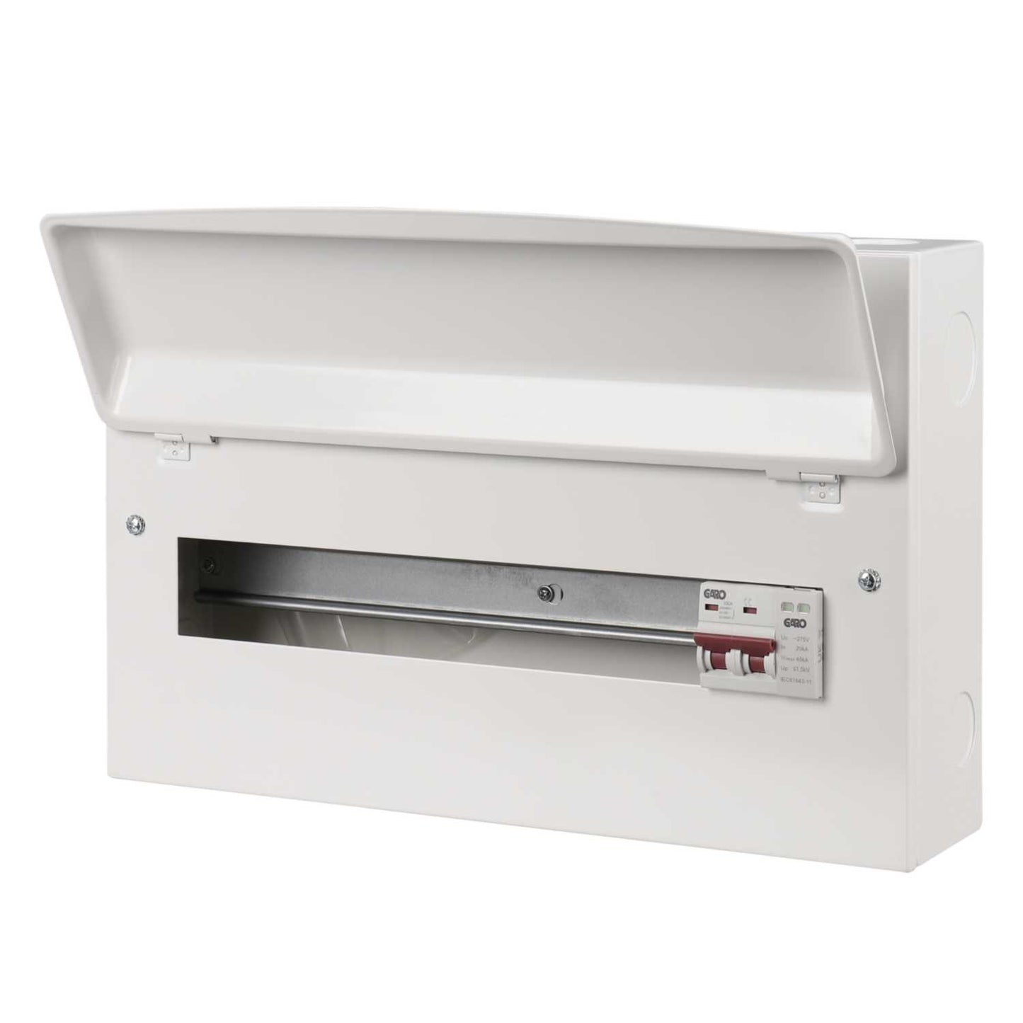 Garo 15 Way 100A Isolator Incomer Metal Clad Consumer Unit with Type 2 SPD