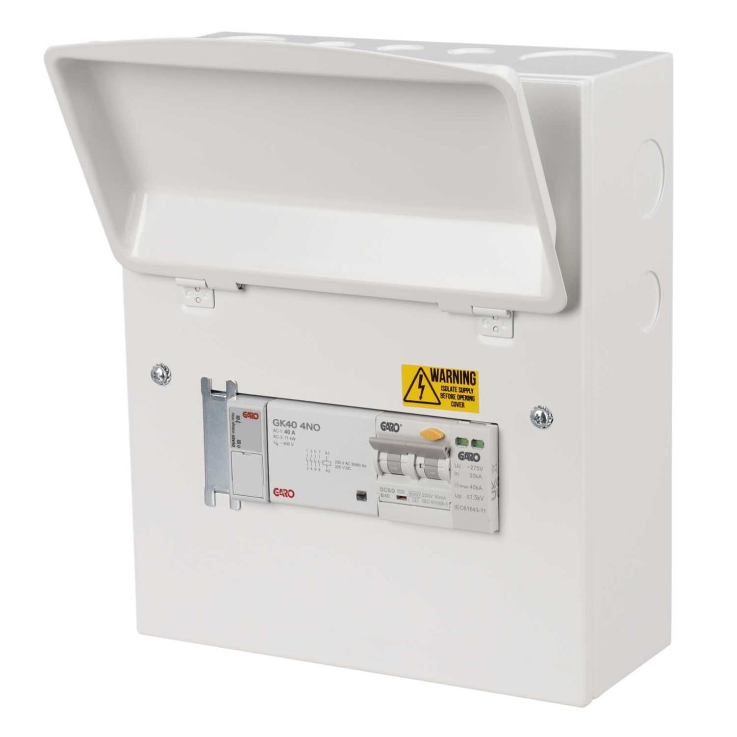 Garo 40A EV Metal Clad Distribution Board with PME Fault Detection and SPD