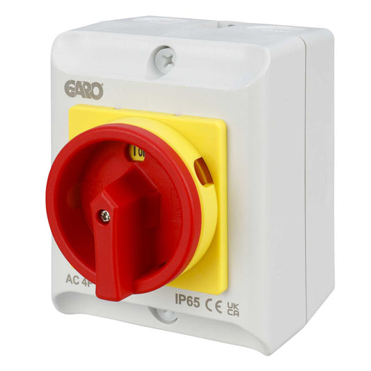 Garo 25A 4 Pole Rotary Isolator Switch IP65
