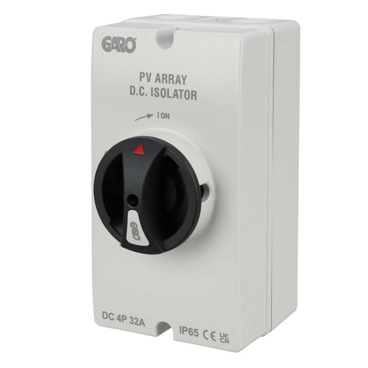 Garo 32A 4 Pole 1500V DC Surface Mounting Isolator IP65