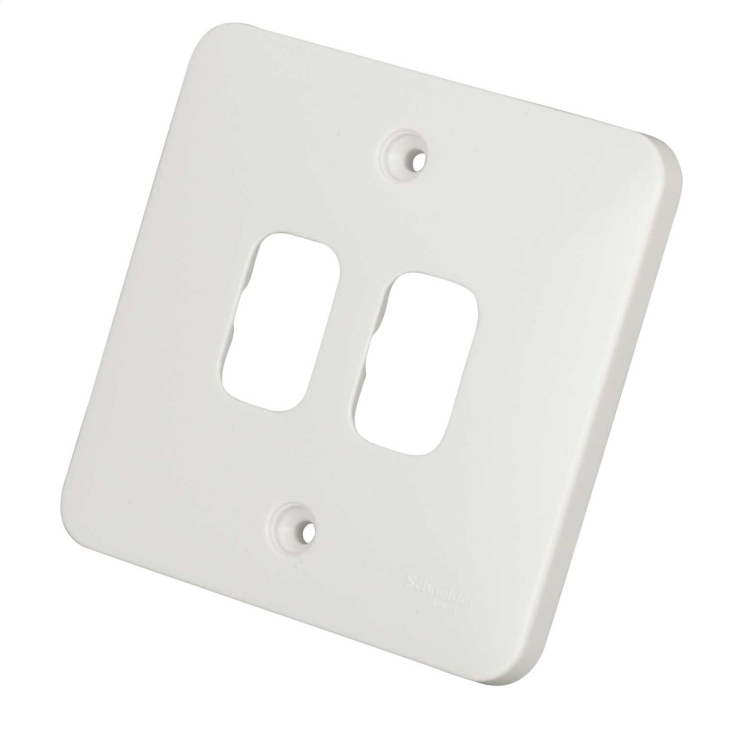 Schneider Lisse 2 Gang Grid Plate White